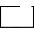 A simple black and white line drawing of a rectangular object with a small triangular extension on the right side Royalty Free Stock Photo