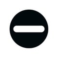 Simple Black and White Minus Sign or No Entry Symbol Icon Vector Graphic Royalty Free Stock Photo