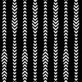 Simple Black White Monochrome Arrow Vertical Line Seamless Pattern Design | Arr Series