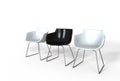 Simple black and white plastic chairs Royalty Free Stock Photo