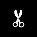 Minimalist Scissors Silhouette Vector Royalty Free Stock Photo
