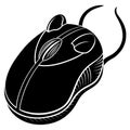 Vector Illustration of a Computer Mouse Royalty Free Stock Photo