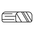 Rubber eraser removing pencil line icon showing correcting mistakes