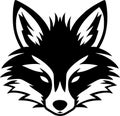 Raccoon - minimalist and flat logo - vector illustration