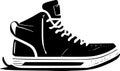 Sneakers - minimalist and flat logo - vector illustration Royalty Free Stock Photo