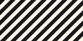 Simple black and white vector stripes texture. Seamless pattern with straight diagonal lines, 45 degrees inclination. Abstract Royalty Free Stock Photo