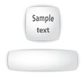 Simple blank convex web buttons