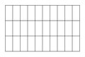Simple Blank Grid Chart with 3 Rows and 10 Columns on White Background for Planning, Scheduling or Educational Use Royalty Free Stock Photo