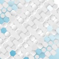 Simple blue background with connect hexagons Royalty Free Stock Photo
