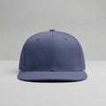 Simple blue baseball cap on gray background Royalty Free Stock Photo