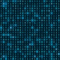 Simple Blue Binary Computer Code Seamless Pattern Royalty Free Stock Photo