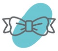 Simple blue bow, icon Royalty Free Stock Photo