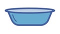 Simple Blue Bowl Icon, Basic Kitchen Utensil, vector design Generative AI Royalty Free Stock Photo
