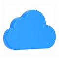 Simple blue cartoon cloud shape element isolated on transparent background Royalty Free Stock Photo