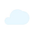 Simple Blue Cloud Shape Symbol. Vector illustration isolated on white background. Royalty Free Stock Photo