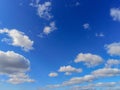 Simple blue cloudy sky background.