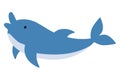 Simple blue dolphin