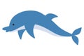 Simple blue dolphin