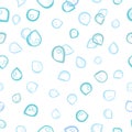 Simple Blue Doodle Vector Seamless Waterdrop Pattern for background, banner wrapping paper, curtain etc