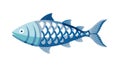 Simple Blue Fish Icon for Aquatic Themes, vector design Generative AI Royalty Free Stock Photo