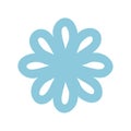 Simple blue flower vector decorative element for reproduction and decoration