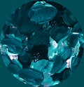 Simple blue-green abstract background with gemstone alexandrite. Design for backgrounds, wallpapers, covers and packaging