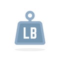 Simple blue lb. icon like pound