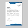 Blue letterhead premium vector