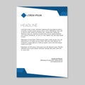 Simple blue letterhead premium vector Royalty Free Stock Photo