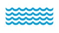 Simple Blue Ocean Waves Horizontal Element, vector design Generative AI Royalty Free Stock Photo