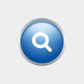 Simple Blue Search Glossy Icon
