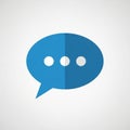 A Simple Blue Speech Bubble Icon for Chat, Comments, and Messaging, vector design Generative AI Royalty Free Stock Photo