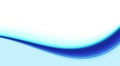 Simple blue striped wave on white background. Vector graphics