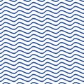 Simple blue vector seamless wavy line pattern