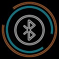 Simple Bluetooth Thin Line Vector Icon