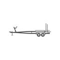 Simple boat trailer icon