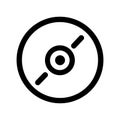 Simple Bold Line Drawing Disc Storage Media Icon Graphic Royalty Free Stock Photo
