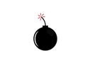 Simple bomb logo vector icon illustration Royalty Free Stock Photo