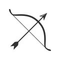 Simple Bow And Arrow Silhouette Symbol Design