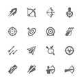 Simple Bows and arrows icons