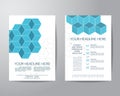 simple box brochure flyer design layout template in A4 size, vector eps10 Royalty Free Stock Photo