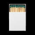 Simple Box of Matchsticks With Wooden Handles and Gray Tips Ready for Use Royalty Free Stock Photo