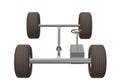 A simple breakdown schematic the car axle and gear transmission system