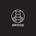 Simple bridge icon logo design vector template