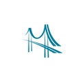 Simple bridge logo template
