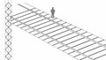 Simple bridge outline, for minimalist architecture and connection themes vector design Generative AI