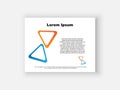 Simple brochure with linear triangles Royalty Free Stock Photo