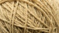 Simple brown ball of tangled string object detail, extreme closeup detail, natural organic string macro, up close shot, nobody, no Royalty Free Stock Photo