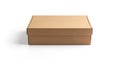 Simple brown cardboard box isolated on white background Royalty Free Stock Photo