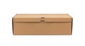 Simple brown cardboard box isolated on white background Royalty Free Stock Photo